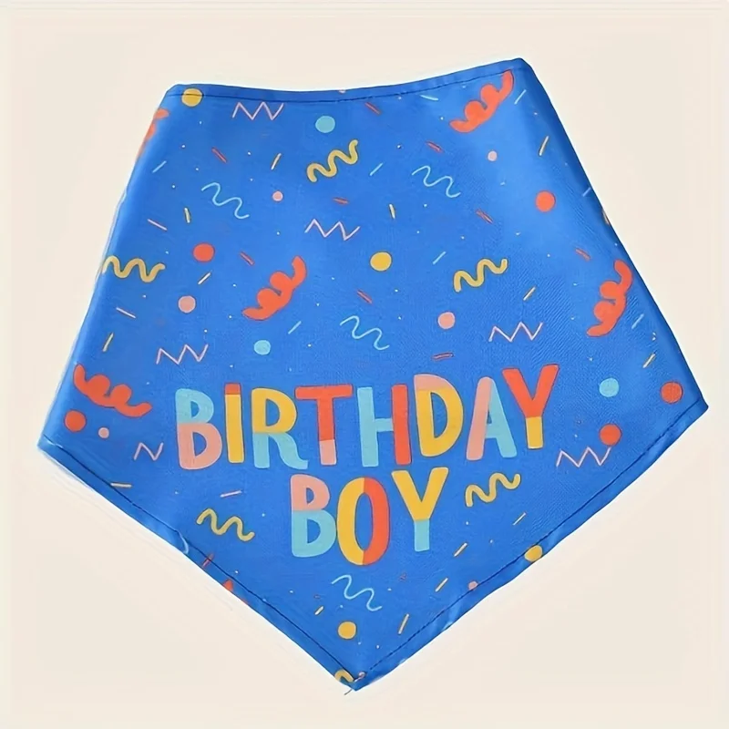 1pc-Pet Birthday Triangle Towel,, \