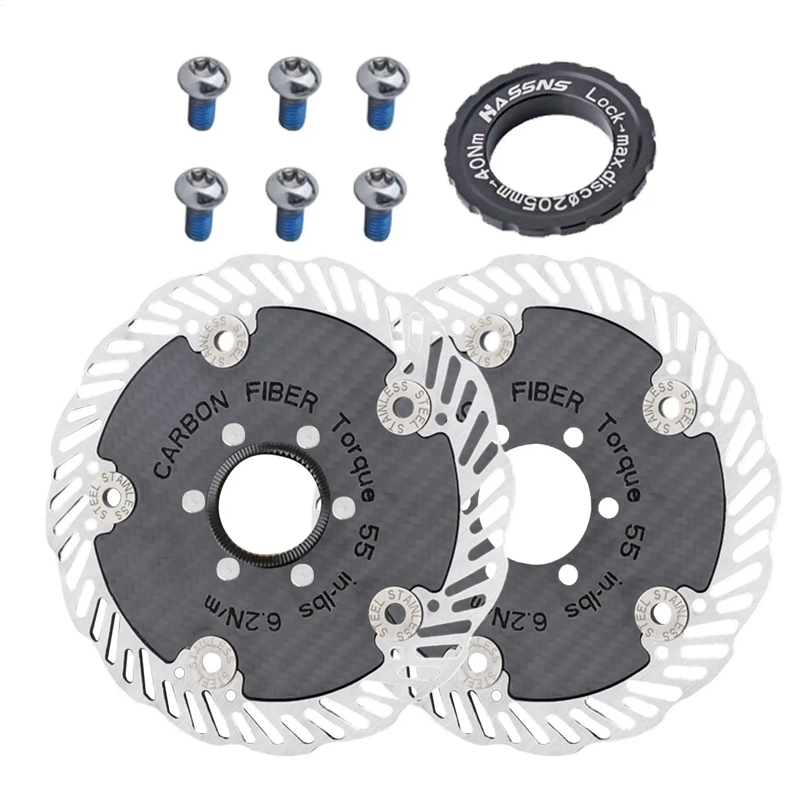 

Carbon Fiber Brake Disc Floating Rotor 140mm 160mm Lightweight High Strength Centerlock 6 Bolts For Road Bike Cycling