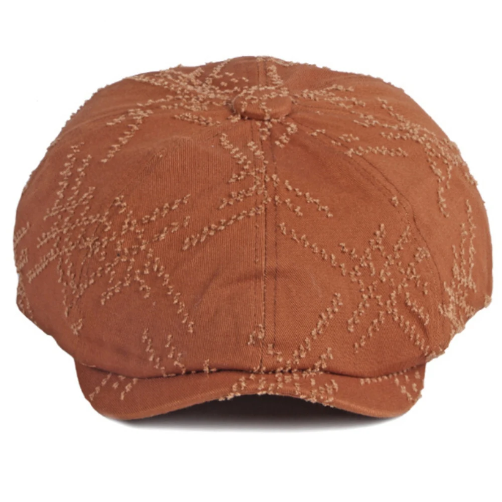 

HT4702 Berets for Men Women Vintage Shabby Ivy Flat Cap Solid Plain Artist Octagonal Beret Hat Male Female Adjustable Beret Cap