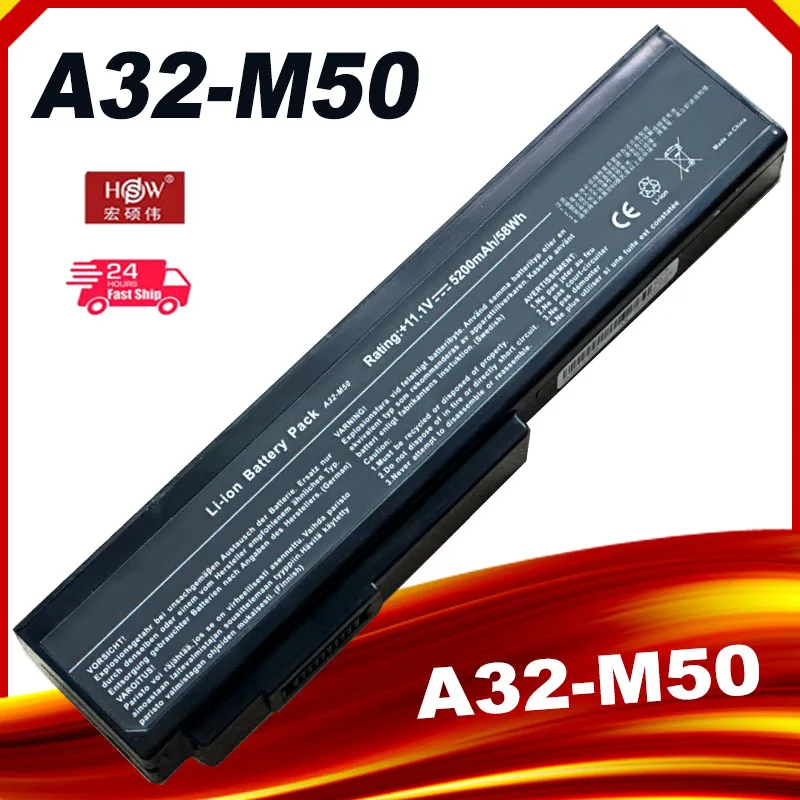 A32-M50 Battery For Asus N53 N53D N53E N53J N53JC N53JE N53JF N53JG N53JI N53JL N53JN N53JQ N53JR N53JT N53JV A32-M50 A33-M50