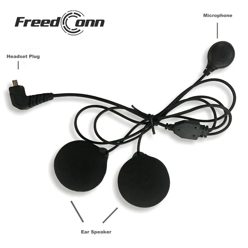 FreedConn ヘッドフォンマイク 2 で 1 イヤホンオートバイインターホンヘルメット Bluetooth ヘッドセット T-COM VB SC COLO RC T-MAX T-REX