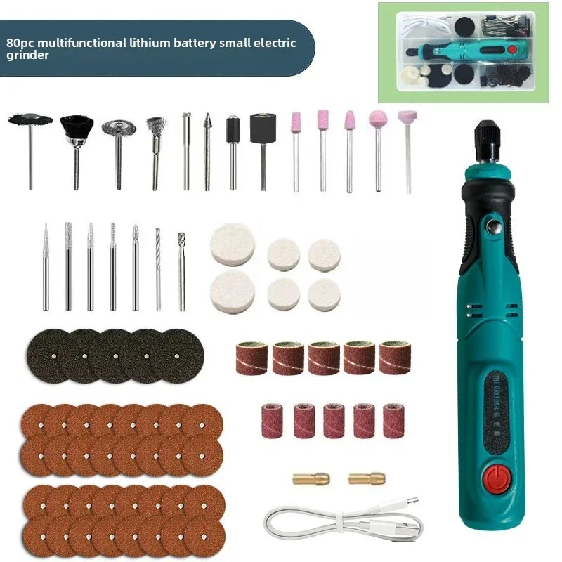 2025 Rotary Tools Lithium Battery Mini Small Electric Grinding Power Tool Set Rust Removal Sanding Polishing Cutting Nail Art