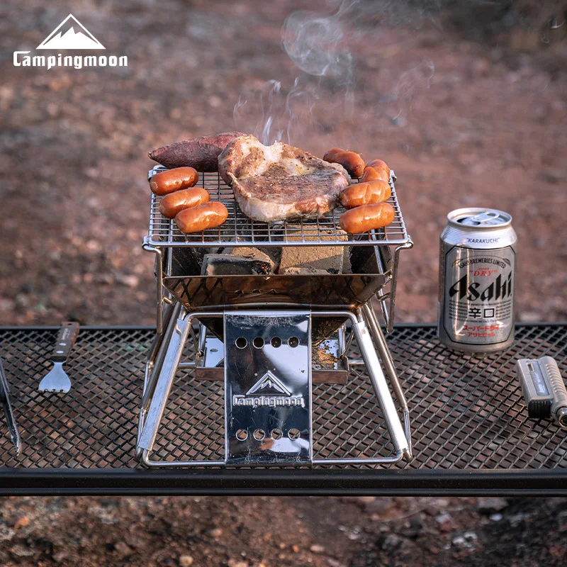 campingmoon-outdoor-camping-bbq-charcoal-grill-vertical-adjustable-bbq-grill-machine-foldable-portable-stainless-steel-bbq-grill