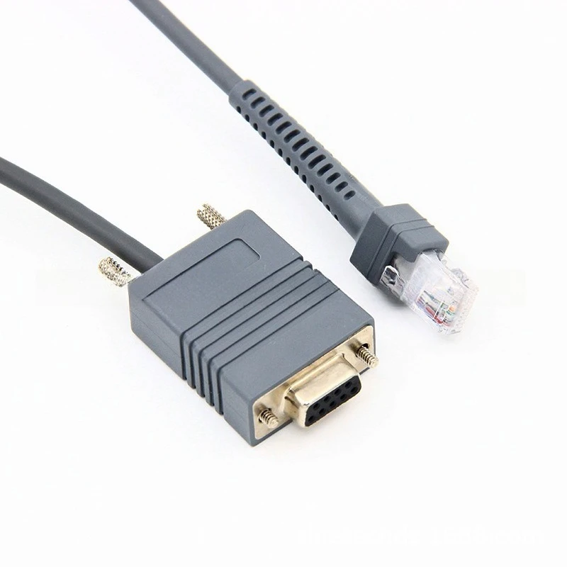 Barcode Scanner Cable DB9 Female To RJ50 10P10C RS232 Serial Cable for POS Barcode Reader
