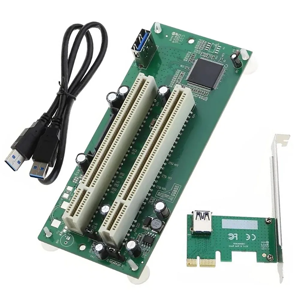 PCIe= To Dual PCI Expansion Card Adapter For Legacy Device Support Industrial Control Audio Capture Windows=Linux Compatible