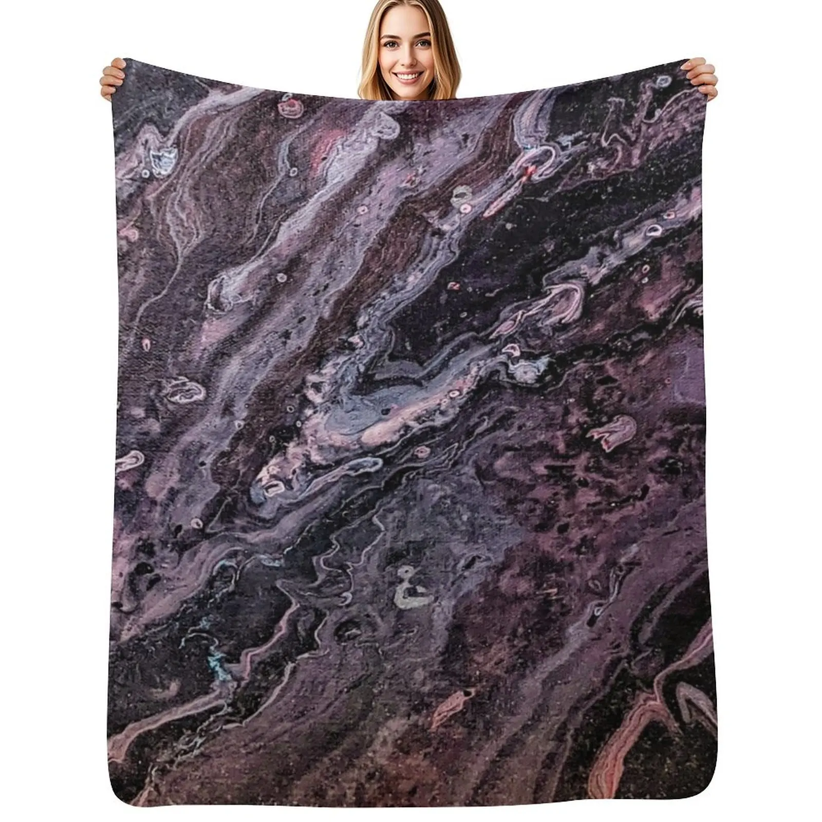 

Acid Wash Galaxy Throw Blanket Soft Plush Plaid Blankets For Sofas Quilt Blanket