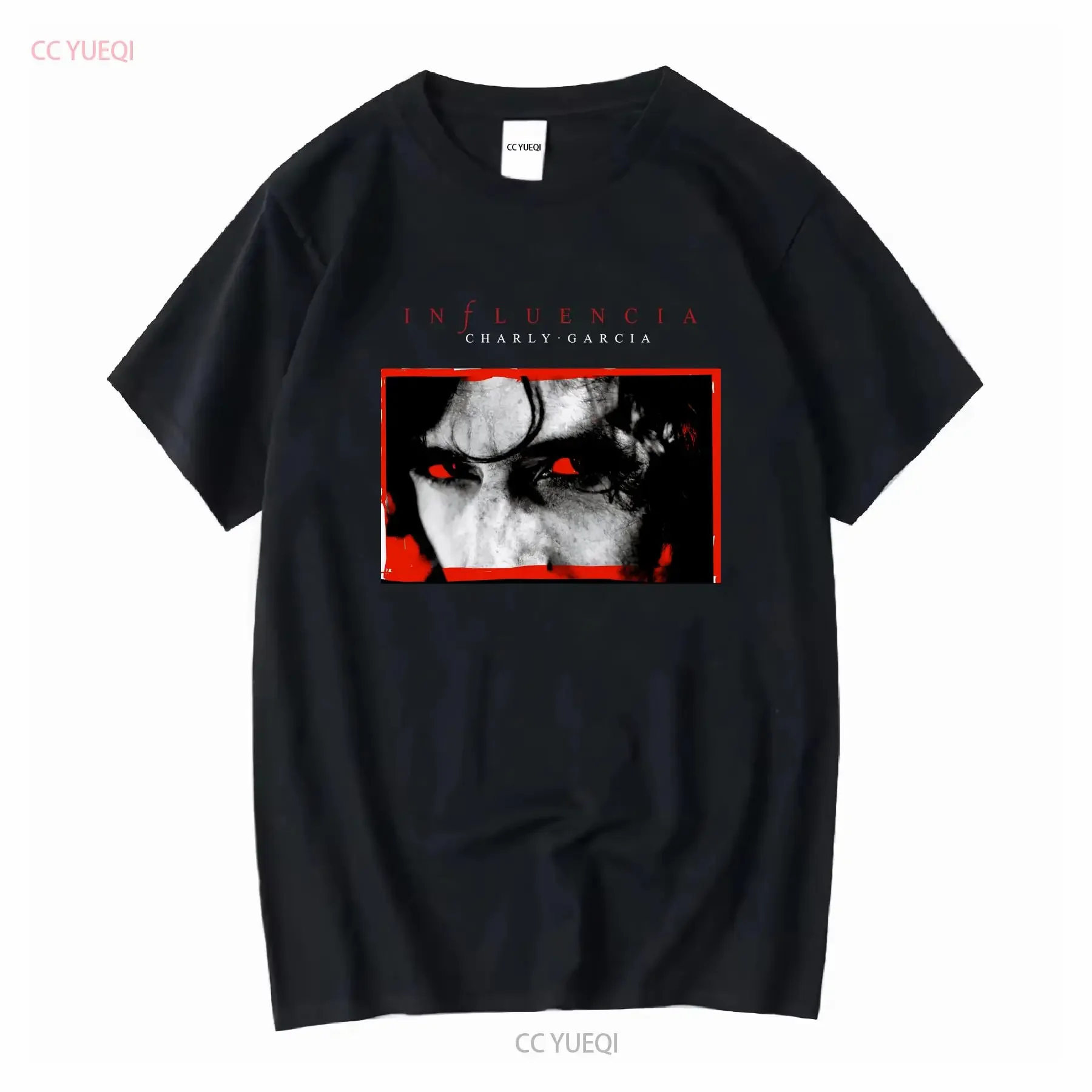 تي شيرت Charly Garcia Influencia Singer Musician Album Logo تي شيرت S 3XL ملابس مصممة عتيقة مغسولة ملابس خروج متعددة الاستخدامات