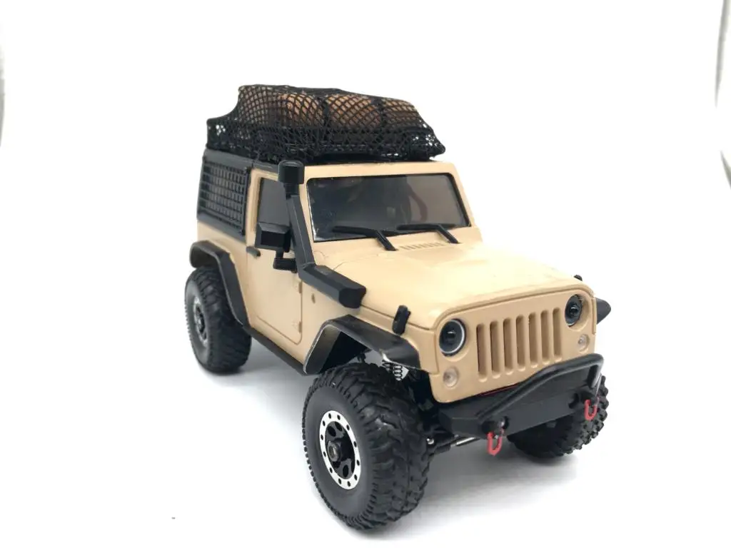 Orlandoo Hunter Rc Crawler 1:35 32 Modelo de carro Decoração de cena Telhado Bagageira Bolsa de rede