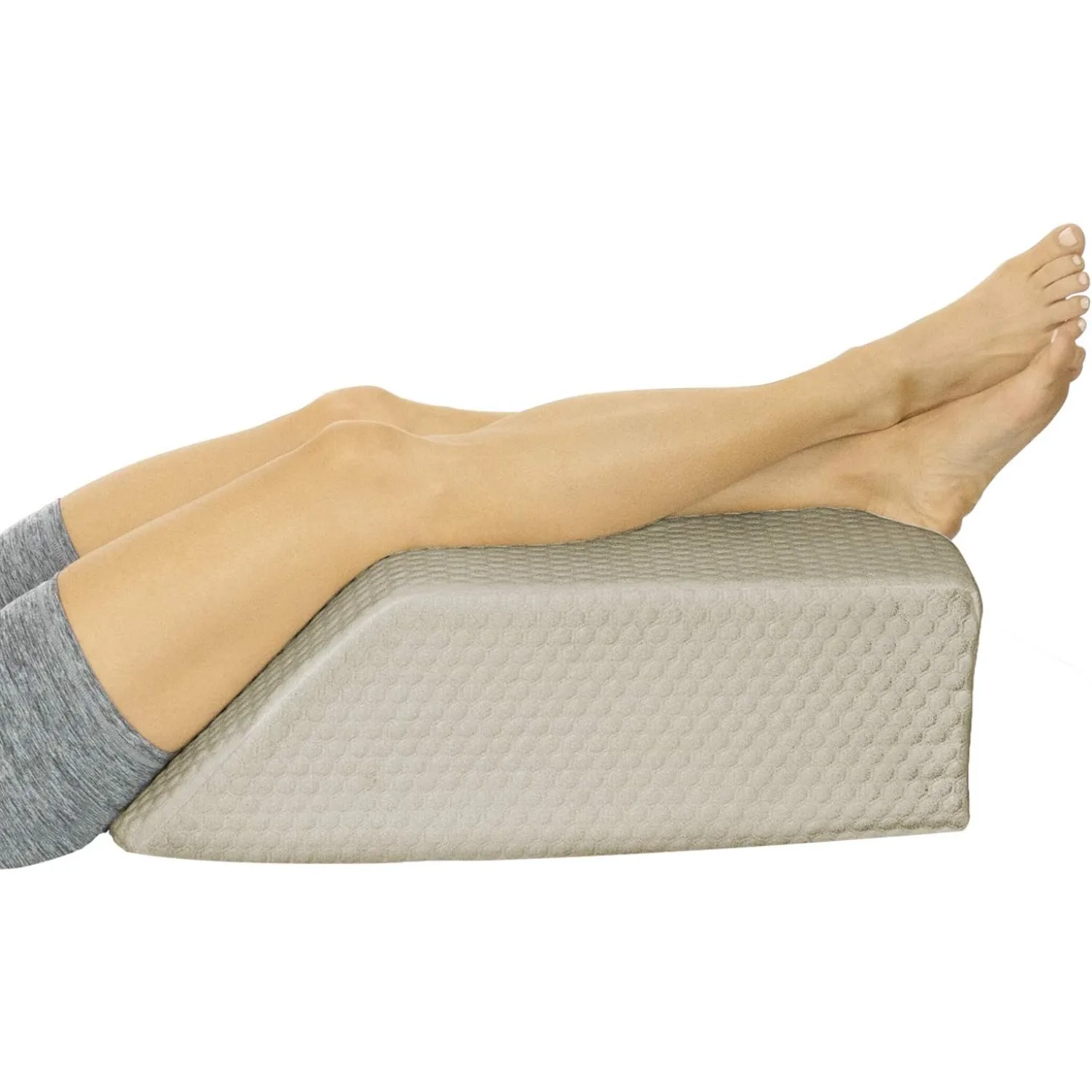 Leg Elevation Pillow for Sleeping, Swelling, Post Surgery - Memory Foam Bed Wedge Pillow- Support Cushion