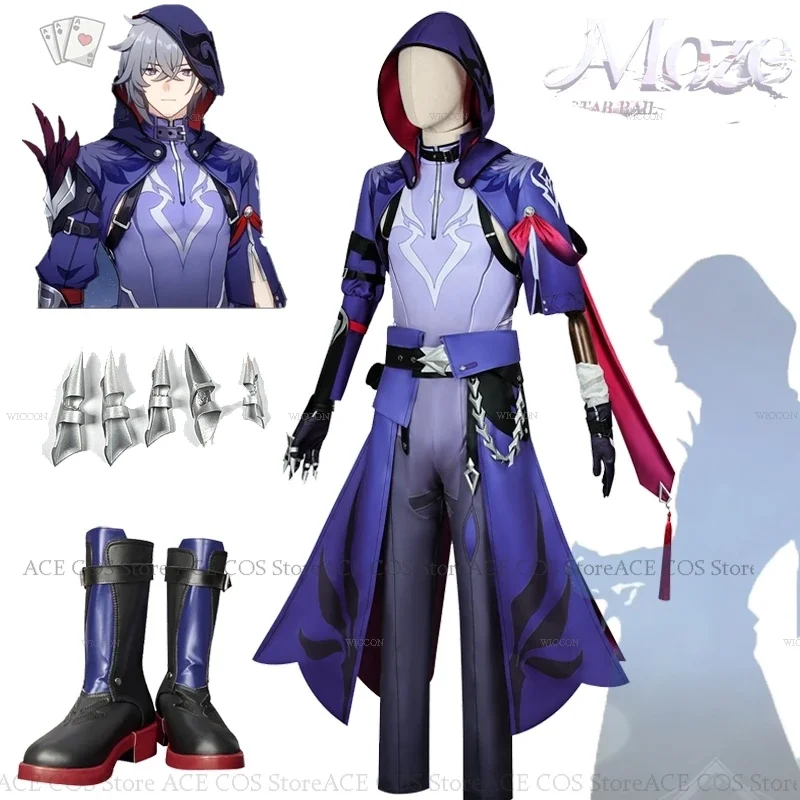 Juego Honkai Star Rail Moze Cosplay disfraz peluca traje de juego para hombres Moze mono abrigo accesorios Xianzhou YaoQing Shadow Guard Cos