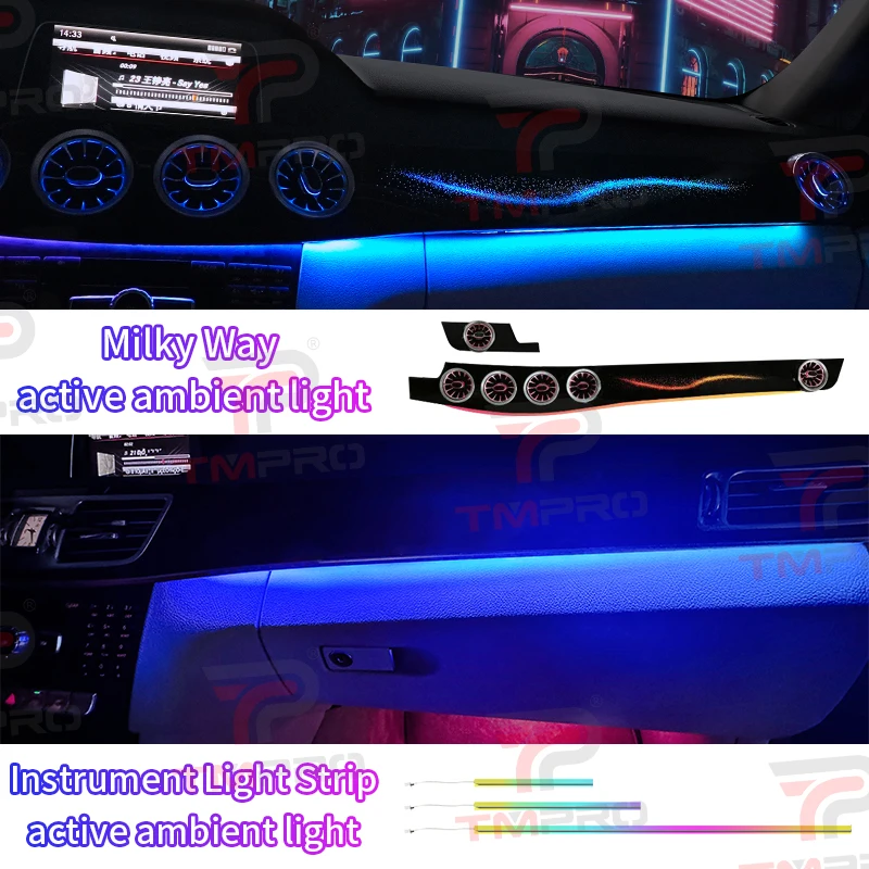 TMPRO 64 Colors LED Safety assistance systems Ambient Lighting For Benz E W212 2009-2016 Interior Decoration