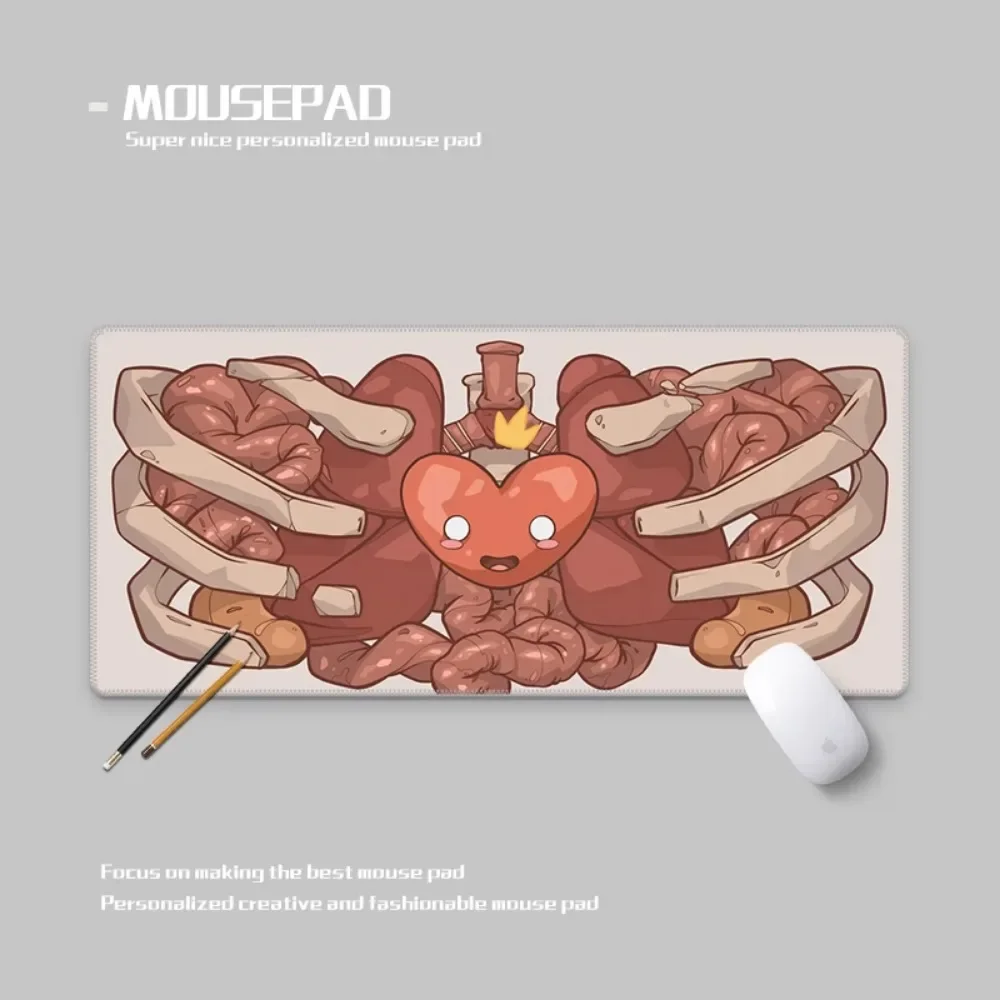 Anatomie Hart Muismat Natuurlijk Rubber 5mm Dikte Oversize Glad FPS E-sport Aangepaste Gaming Bureau Mat Huishoudelijke Mat