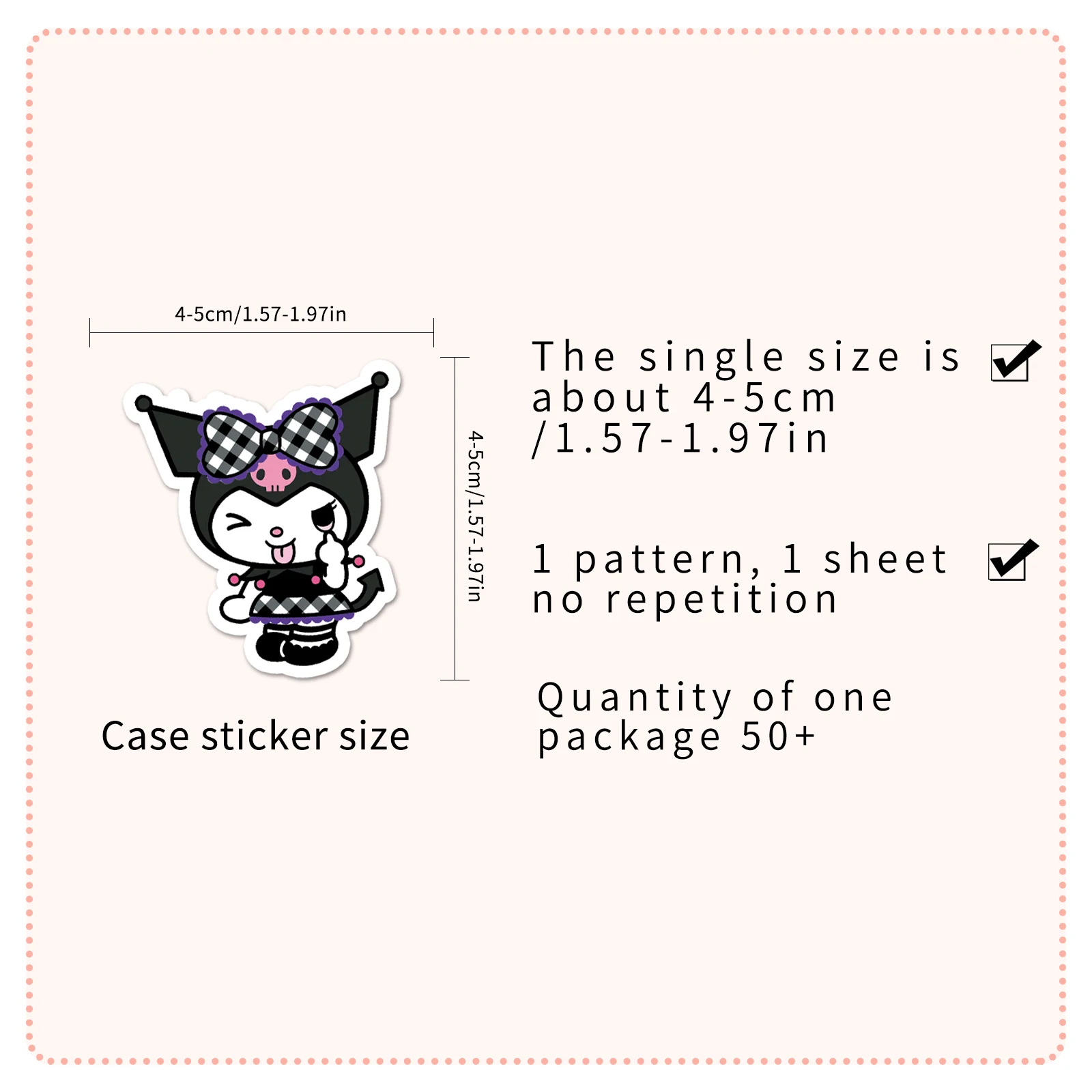 101pcs Ins Style Cute Miniso Sanrio Family Melody kuromi Stickers DIY For Phones Laptop Car Sticker Home Stickers