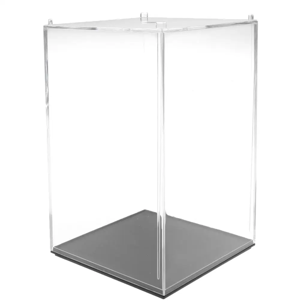 Vitrine transparente en acrylique anti-poussière, boîte assemblée pour gâteaux, figurines d'action, étui de prévention du beurre, taille 10L * 10W * 14cm H