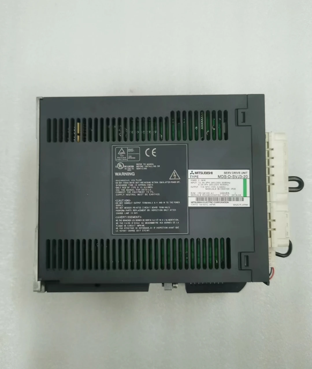 MDS-D-SVJ3-20 Used servo drive 2.0Kw test function OK