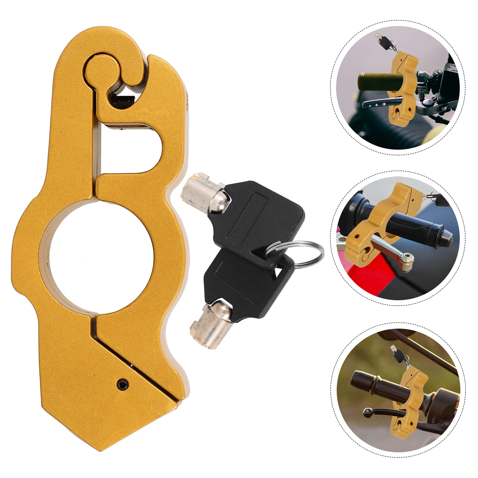

Sturdy Motorcycle Handlebar Lock Brake Rotor Security Scooter Motorbike Part Accessories Lightweight Theft Deterrent Device