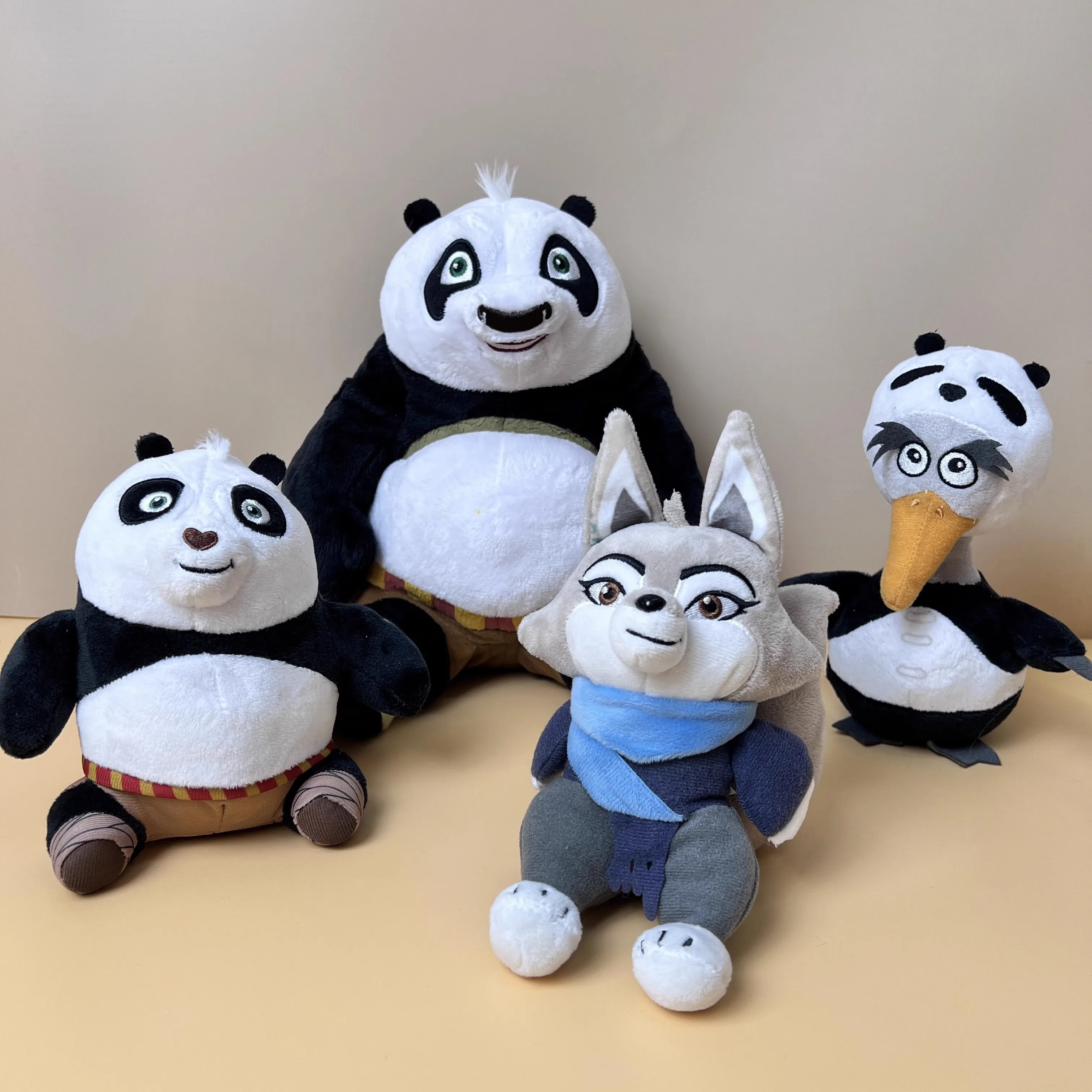 Kung Fu Abao Cartoon Animation Plush Toy - Panda Po & Fox Xiao Zhen Plush Doll Children's Toy