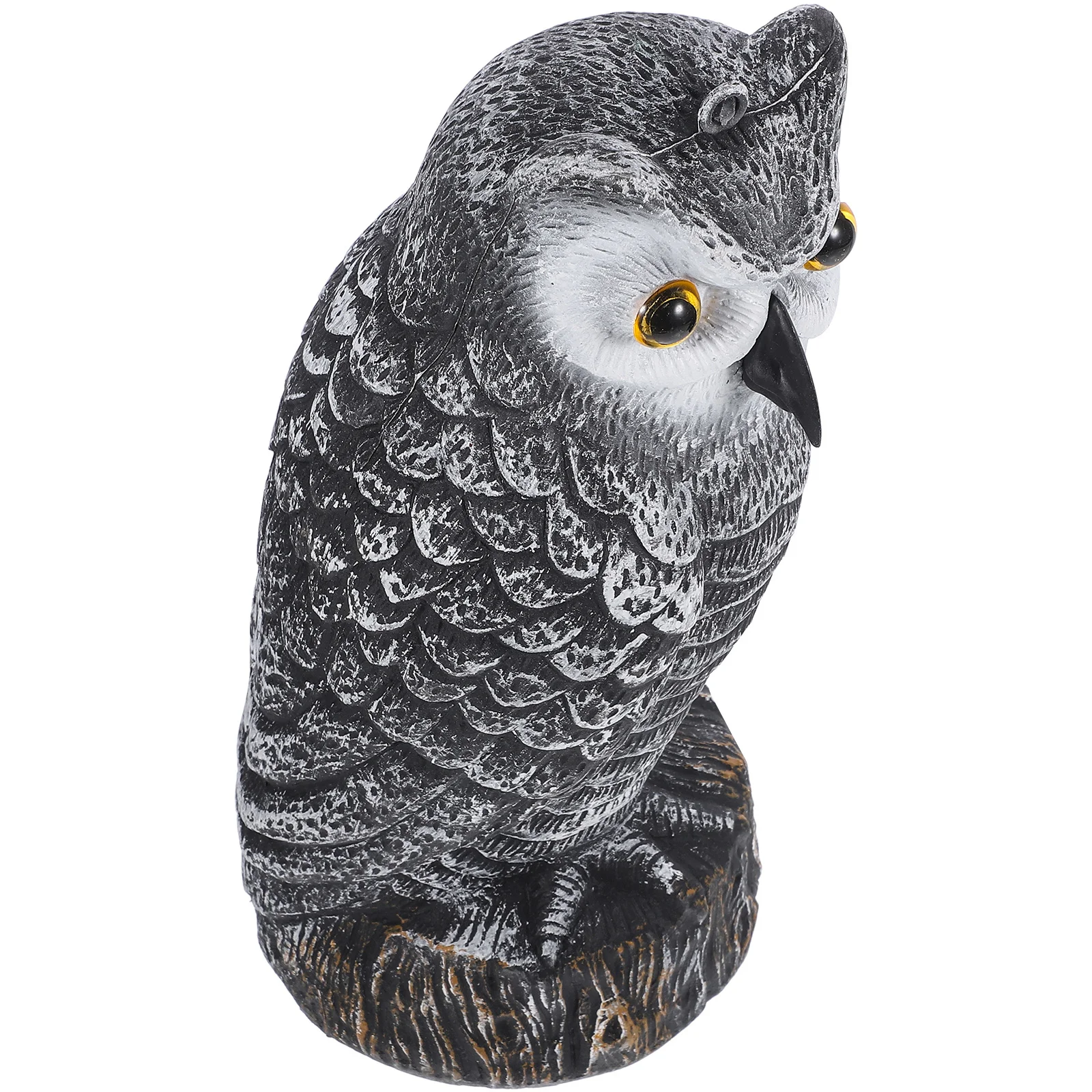 

Garden Owl Statue Realistic Bird Deterrent Fake Owl Modeling Decoration for Outside Yard Garden Decor Reflective