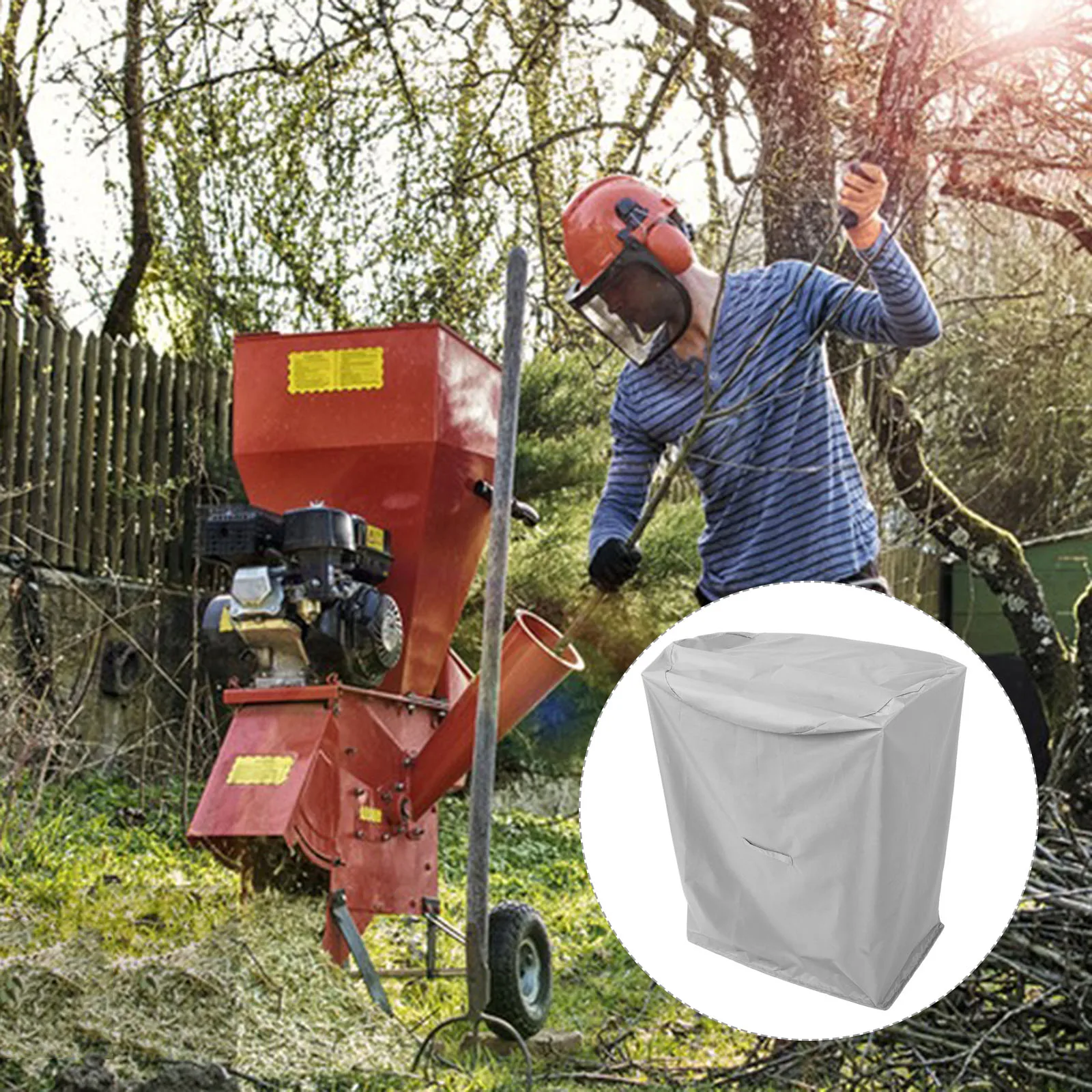 

210D Oxford Fabric 85x110cm Protective Shredder Machine Cover Dust Snow Rain Proof Outdoor Table Covers Winter Pump