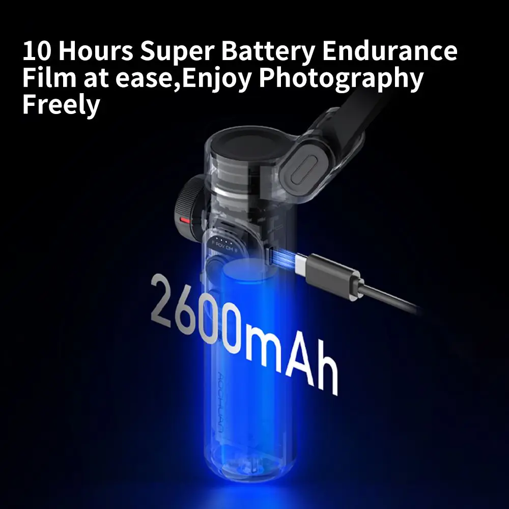 Smart XE 3-Axis Handheld Gimbal Stabilizer for Smartphone with Fill Light for iPhone Android Face Tracking Tiktok Vlog