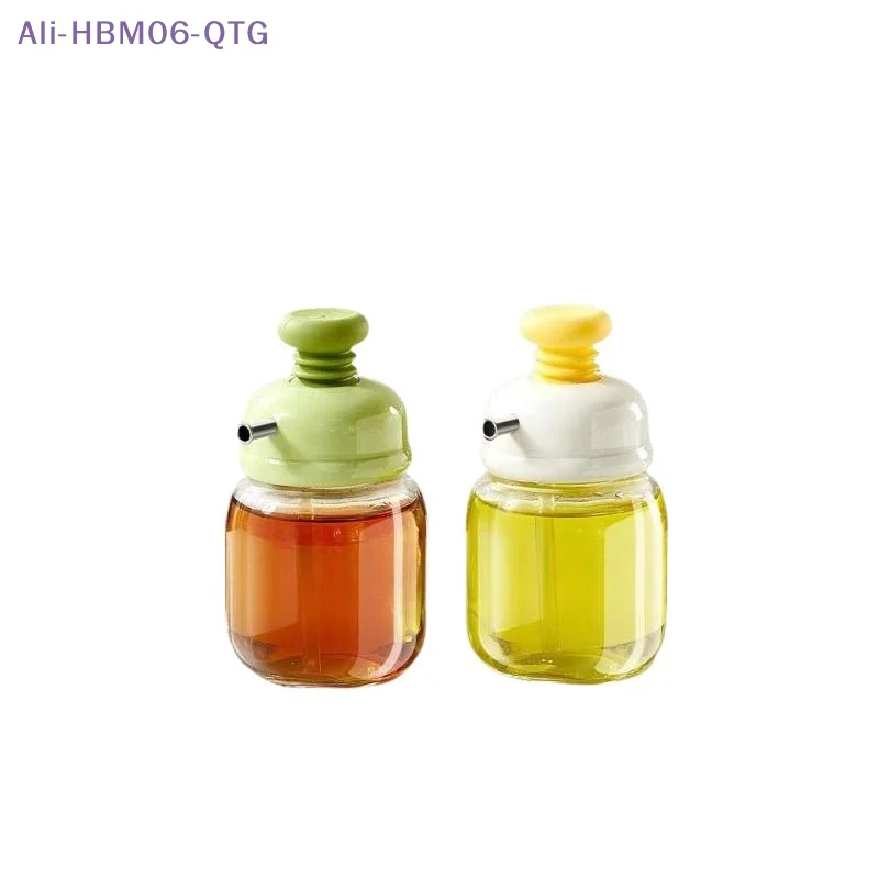 NEW Glass Oil Dispenser Press Type Quantitative Control Leak Proof Nozzle For Home Kitchen Cooking Baking
