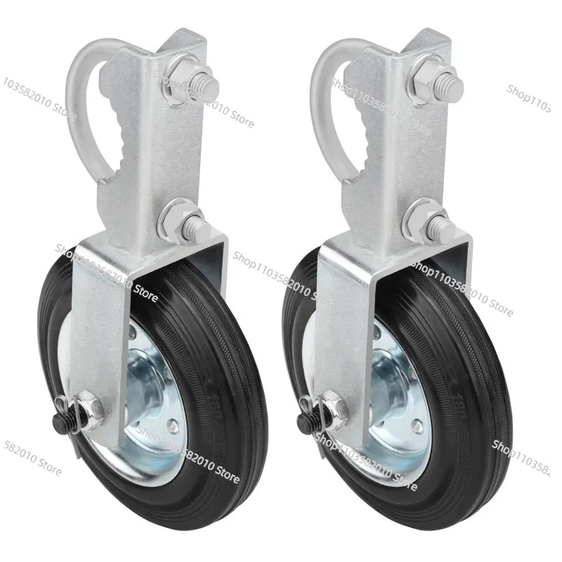 

6-Inch Iron Fence Gate Caster Bracket, Heavy Duty Wheel Mount for Chain Link Fencing