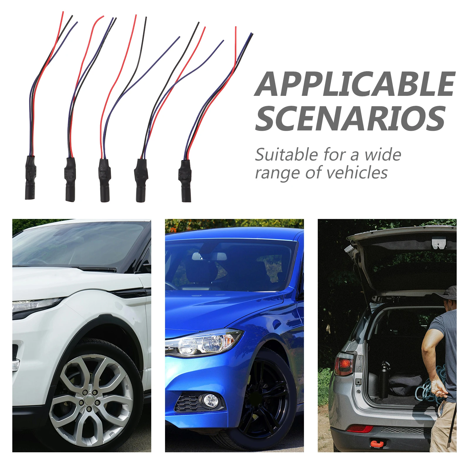 5pcs 12V Auto Rectifier Filter For Backup Camera Reverse Light Modification Cable Car Signal Relay Capacitor Accessory