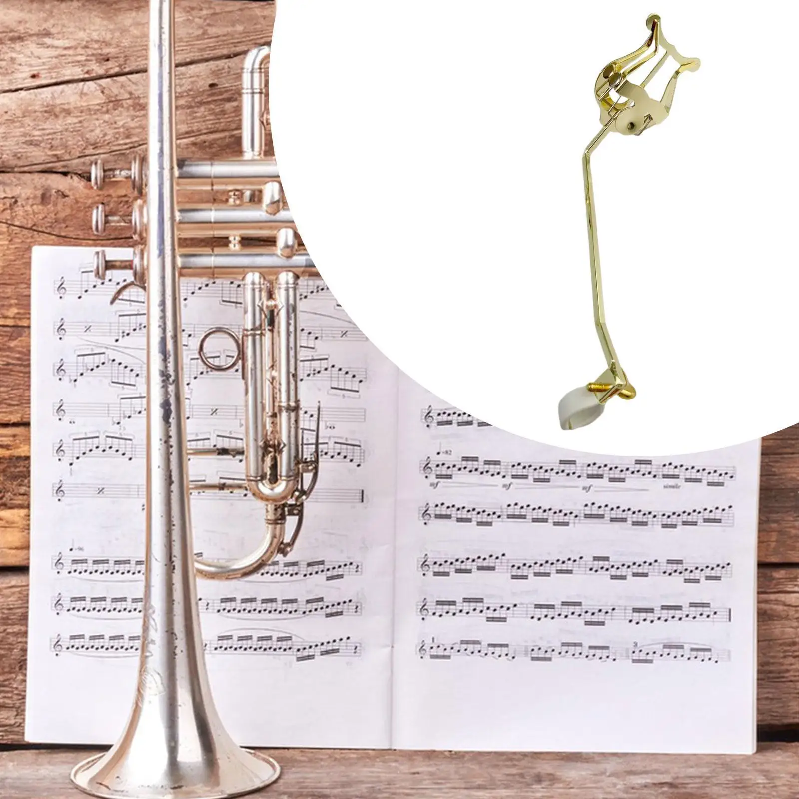 Marching Band Music Sheet Clip Trombone Accessory Durable Copper Holder for Trumpet and Instrument Use