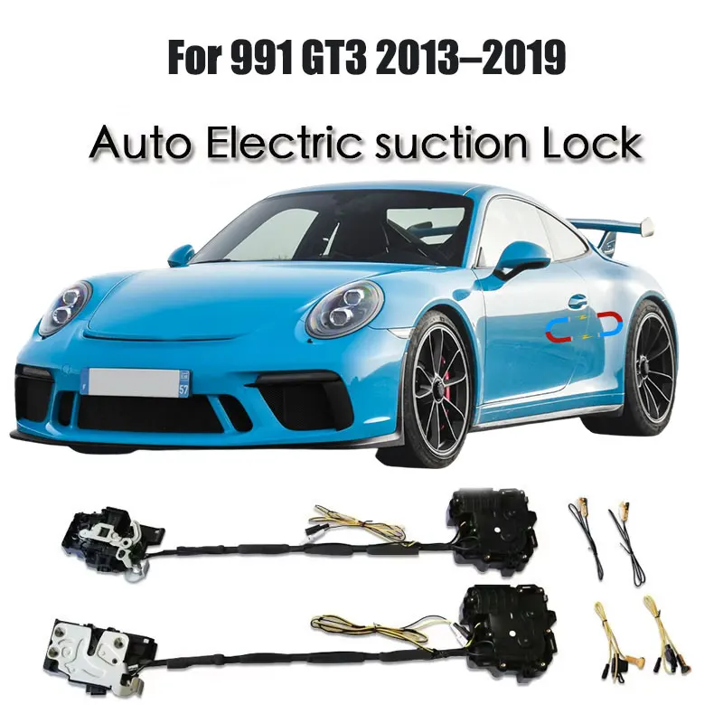

For Porsche 991 GT3 2013–2019 Car Soft Close Door Latch Pass Lock Actuator Auto Electric Absorption Suction Silence Closer