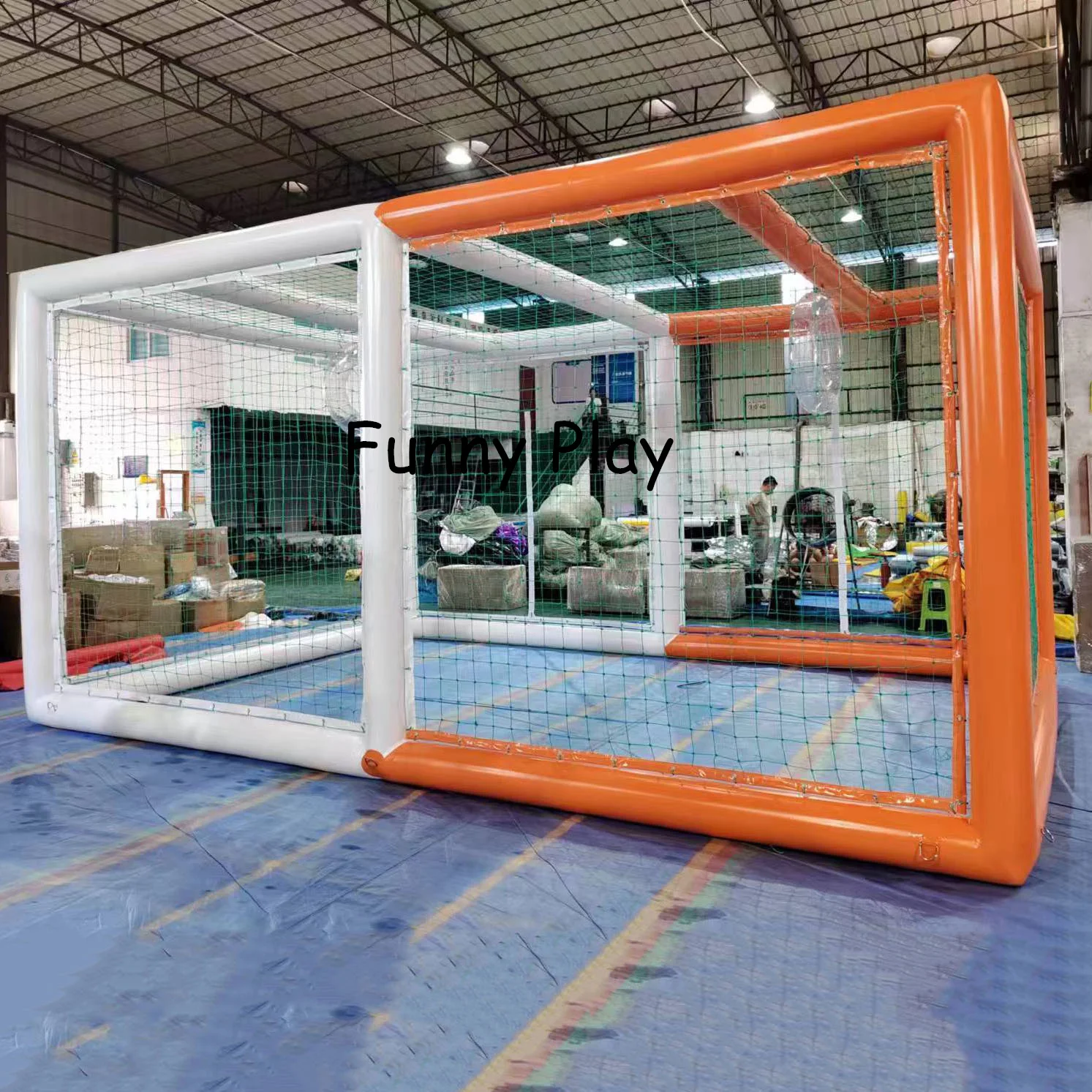 Commercial event drone soccer football game inflatable drone training frame inflatable drone obstacle arena for sale