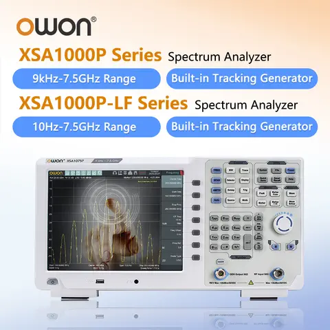 OWON XSA1015P-TG XSA1032P-TG Spectrum Analyzer 9KHz-3.2GHz 1Hz Resolution Multi-touch Screen EMC USB LAN HDMI Tracking Generator