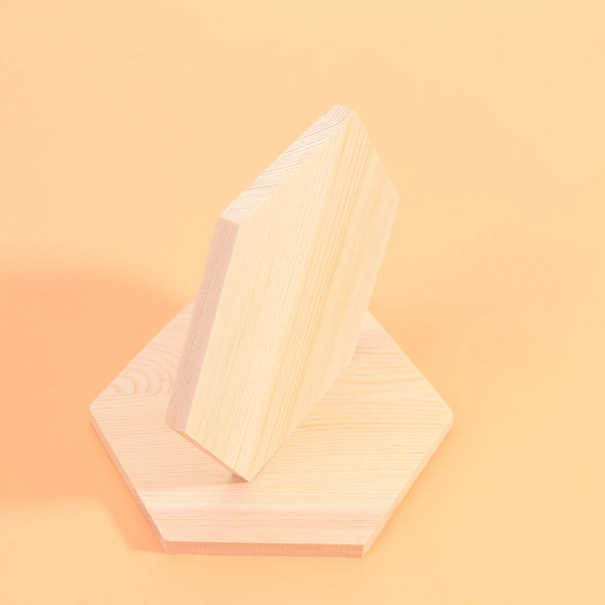 

10Pcs Small Wood Block Set Polygon Shape Craft Plank for DIY Art Projects Decorative Wooden Pieces for Handmade Gifts