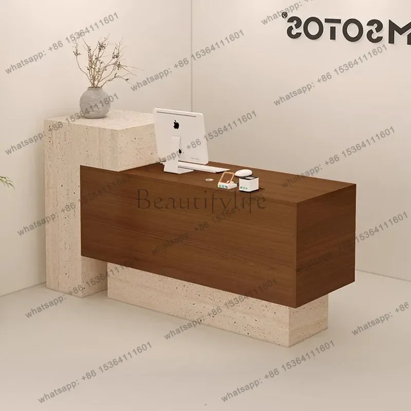 LD Restaurant Display Reception Desks Wood Company Modern Beauty Shop   Luxury Comptoire Accueil Commercial Furniture