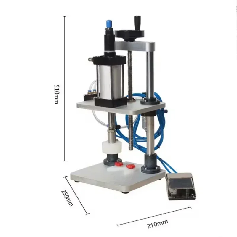 

Semi-automatic Pure Pneumatic Capping Machine Plastic Soy Sauce Vinegar Aromatic Sesame Oil Peanut Oil Bottle Capping Machine