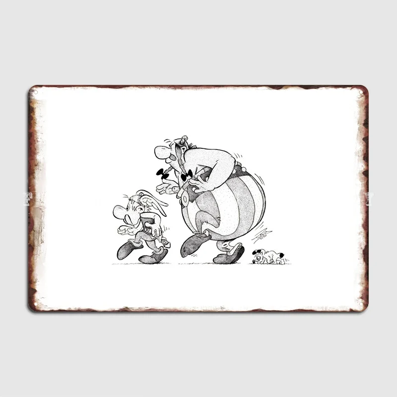 Asterix And Obelix Metal Sign Mural Painting Customize Wall Mural Kitchen Tin Sign Posters