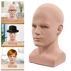 Cabeza de Maniquí de pvc, busto de cabeza, soporte de exhibición de cabeza masculina, accesorio de exhibición para sombrero, collar, cadena, soporte para auriculares