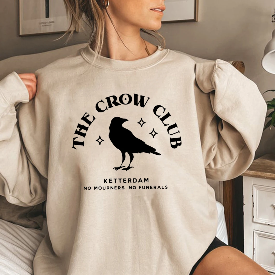 

Свитшот Ketterdam Crow Club, свитер Six of Crows, свитшоты No Mourners No Funerals, унисекс пуловеры с длинными рукавами, подарок для книголюбов