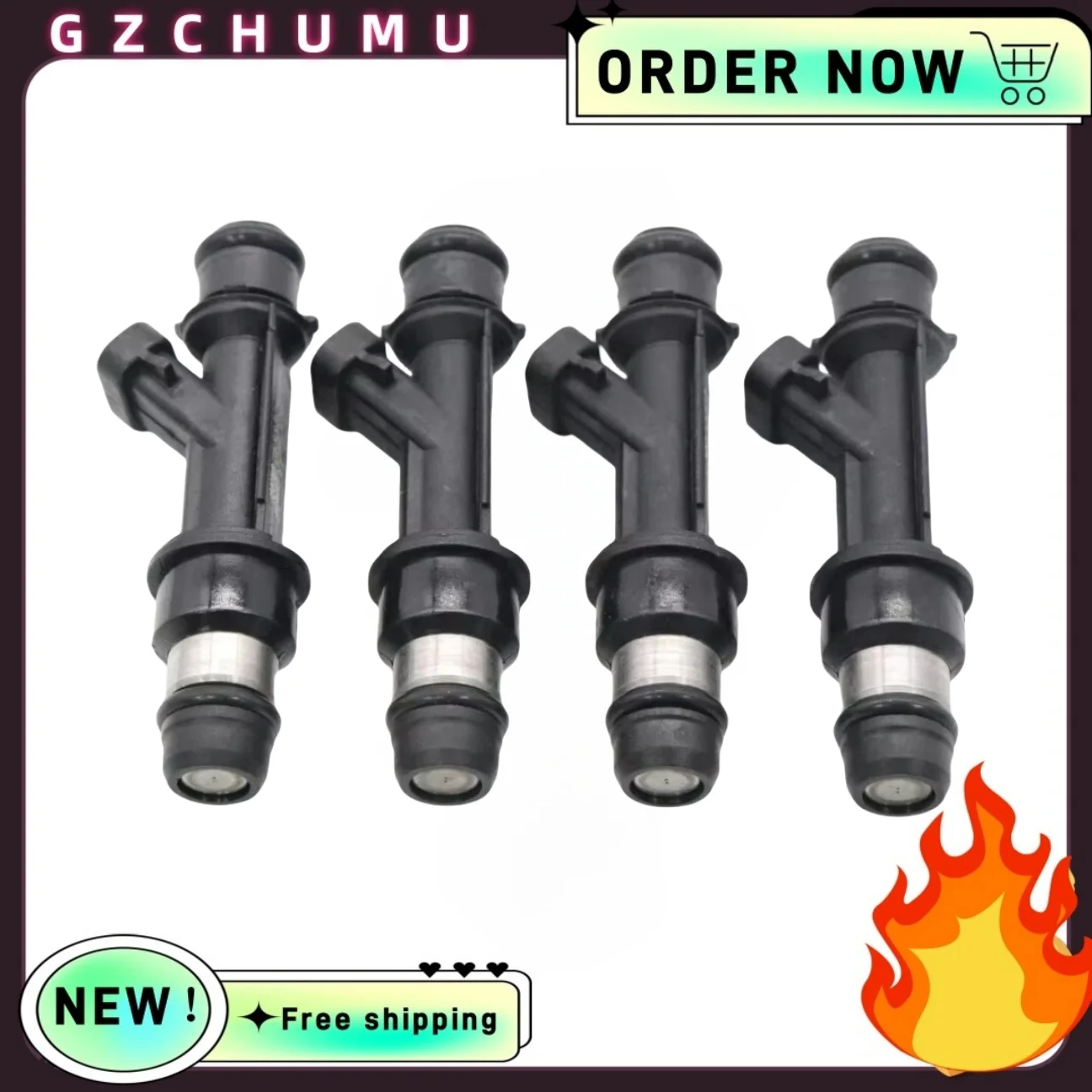 

GZCHUMU High Quality Set of 4 Fuel Injectors Nozzle 25332290 for Suzuki Florenza Reno 2.0L 2004-2005