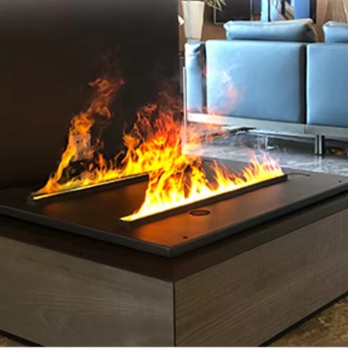 FireplaceElectric Led Custom Atomizing Fireplace Intelligent Touch Switch Simulates The 3D Fogging Fireplace Decorative Art Fire