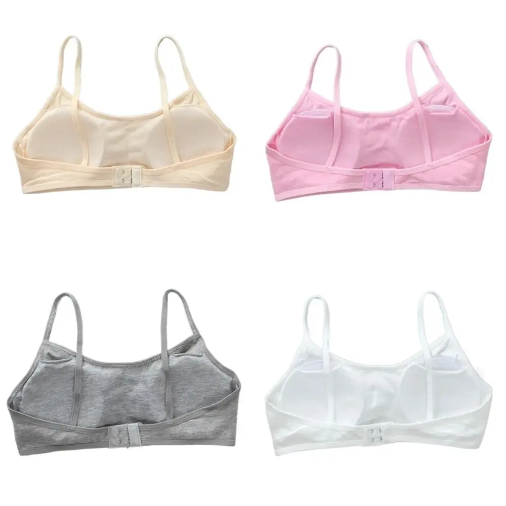 

Cotton Teenage Girls Bras Casual Elastic Padded Vests Developmental Bras Breathable Children Tube Tops for Teeange Toddler Girls