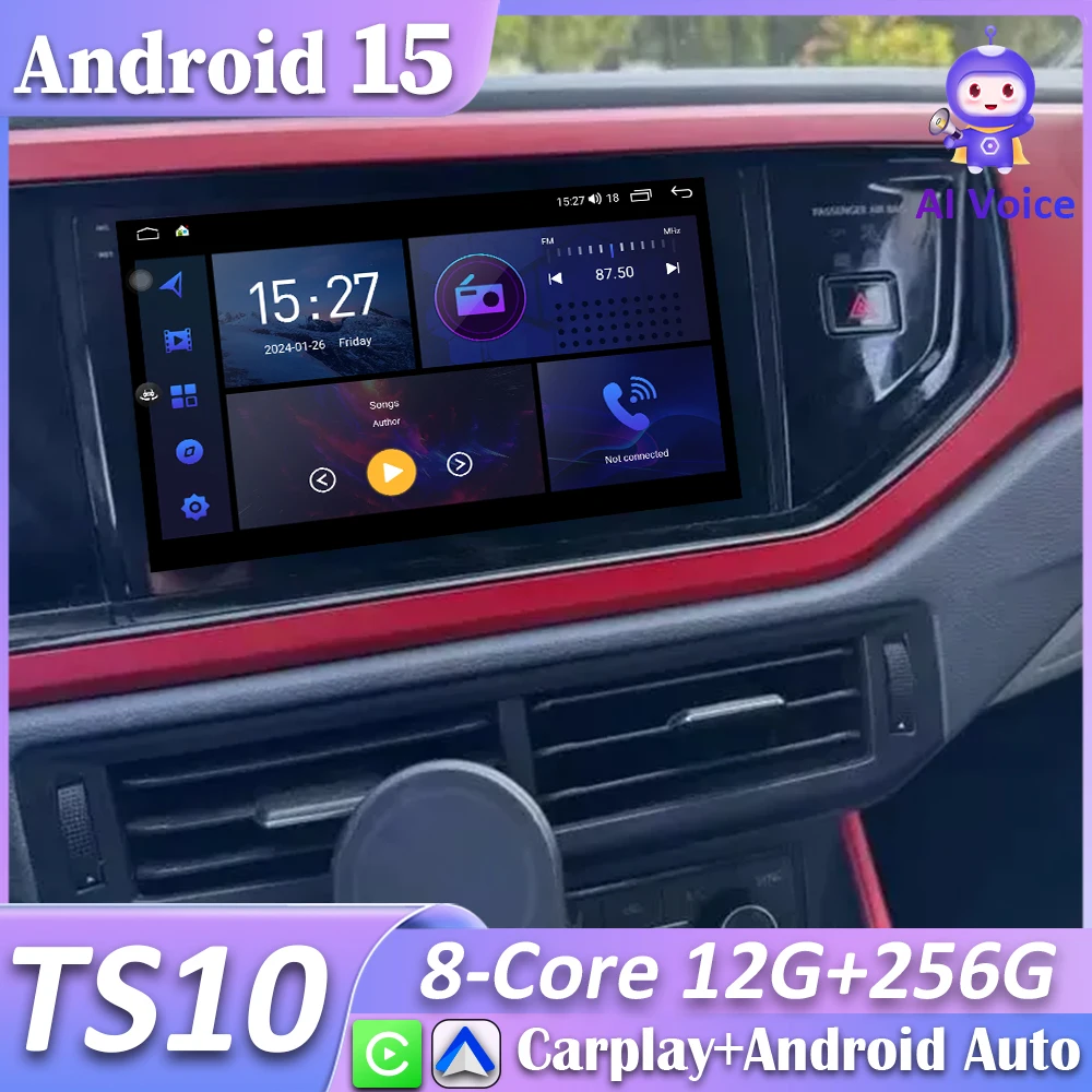 

For VW Volkswagen MQB POLO VI Jetta MK7 T6 Bora Cara Radio Carplay GPS Navigation Android Auto Car Monitor Android 15 No 2din