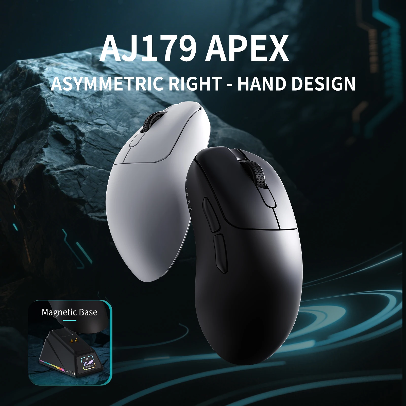 AJAZZ AJ179 AJ179P AJ179 APEX Gaming Mouse, Dual & Tri Mode Wireless Ergonomic Computer Mouse, Multi Color Optional