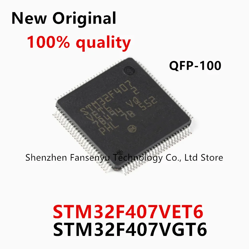 (1piece) 100% New STM32F407VET6 STM32F407VGT6 STM32F407 VET6 STM32F407 VGT6 QFP-100 Chipset