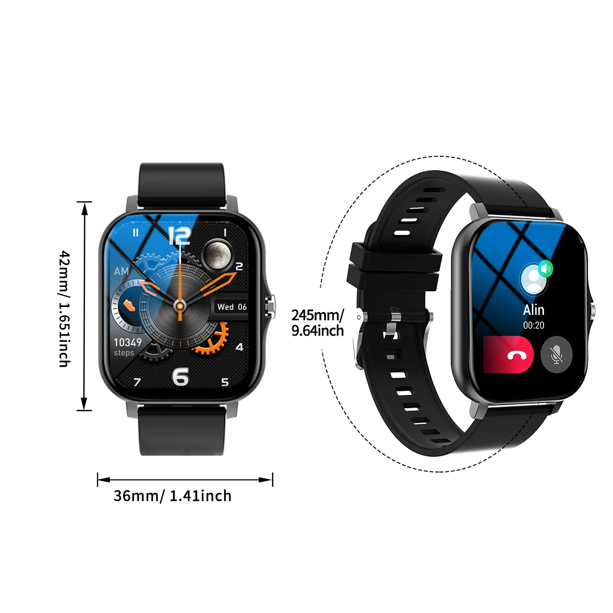 New smart watch, call, message reminder, compatible with iPhone/android, smart sports watch suitable for men and women