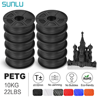 SUNLU PETG Filament 5/10 Rolls 3D Printer filament 5/10kg 1.75mm Diameter Tolerance 0.02mm Eco-friendly High Toughness Material