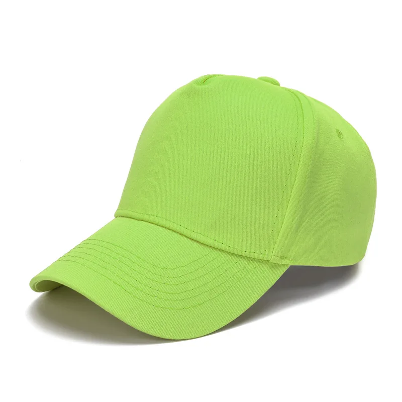Customized Printed Logo Solid Color Five Piece Baseball Caps Men's And Women's Fashion Tidal Current Versatile Duck Tongue Hats