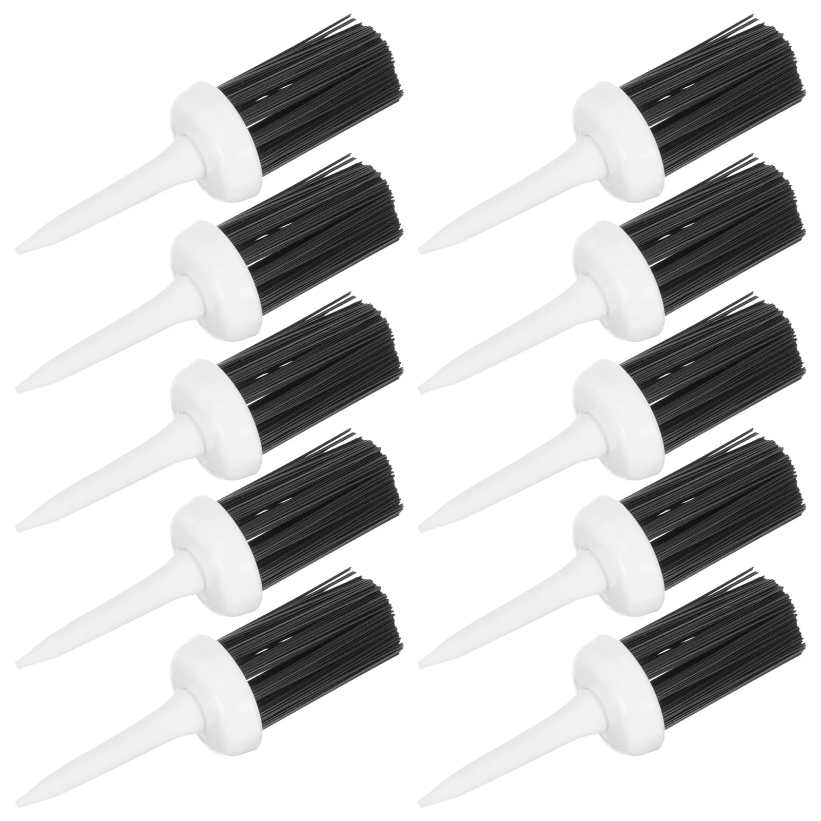 10 pçs golfs t resistente prático limpador melhora a distância reduz a resistência do clube fácil transportar golfs escova bases de golfe