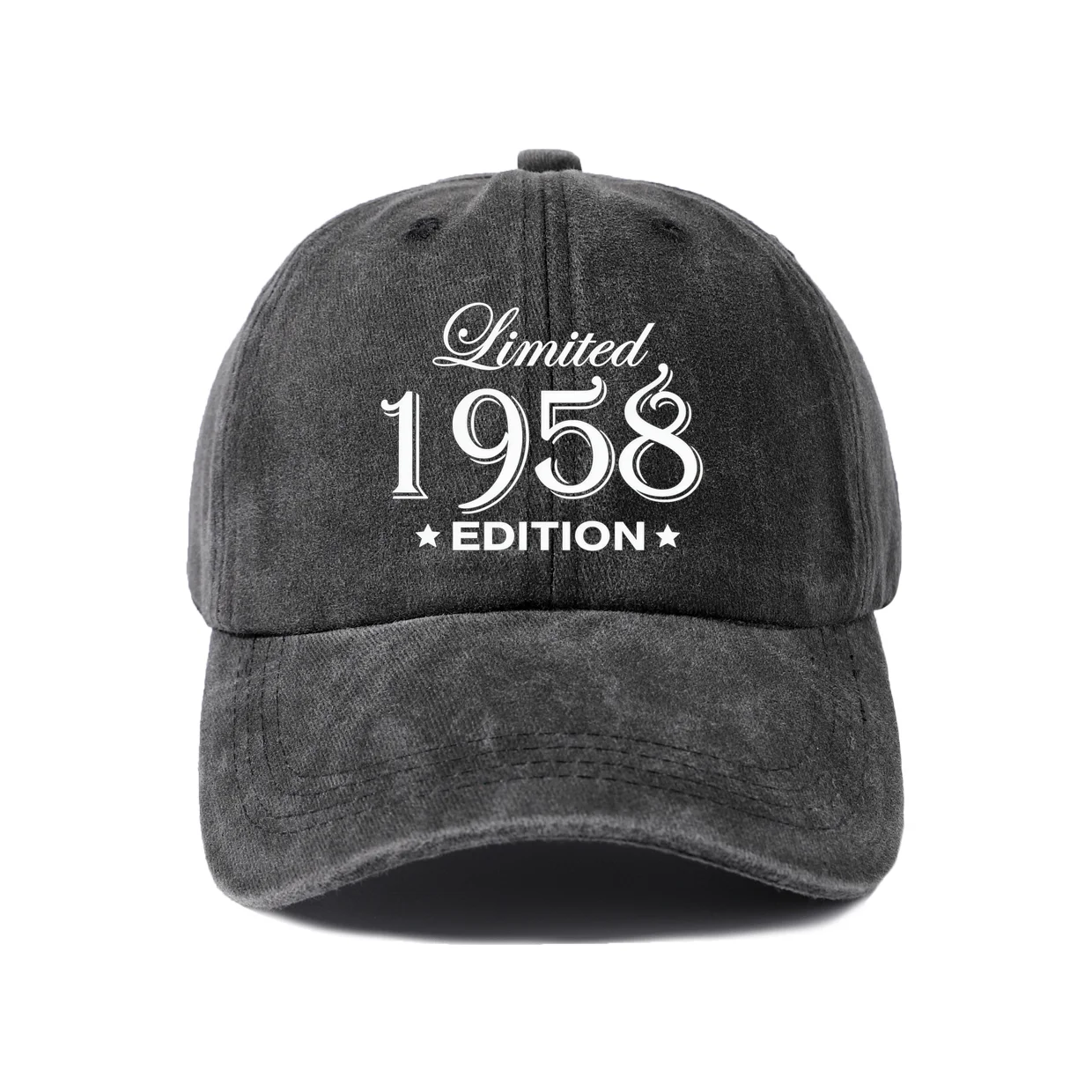 Retro Limited Edition 1958 Baseball Cap, Vintage Washed Adjustable Unisex Dad Hat, Casual Gift