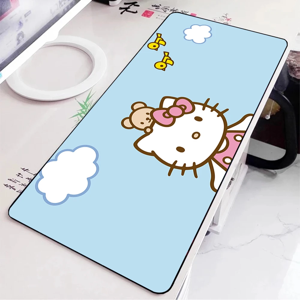 Cartoon Cute Hellos Kittys Mousepad HD Printing Computer Gamers Locking Edge Non-slip Mouse Pad XXL90x40cm Keyboard PC Desk Pad