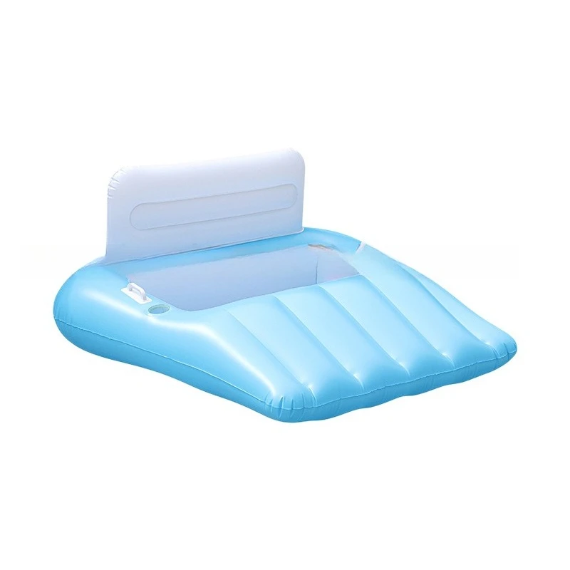 Inflatable double water back recliner, can sit and lie down floating swimming floating bed